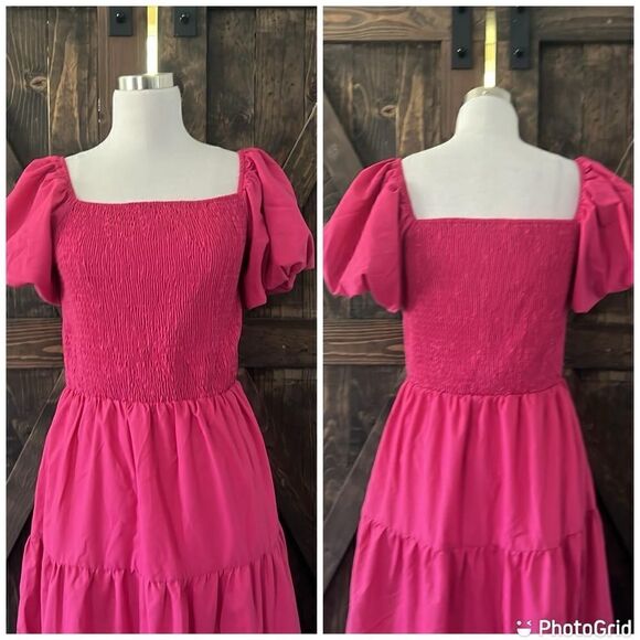 New Sexy Off Shoulder Short Puff Sleeve High Waist Casual Ruched Ruffle MIDI - Picture 6 of 10